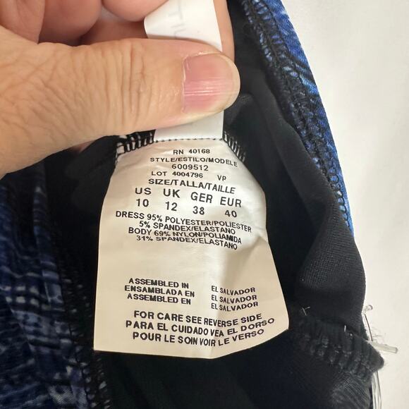 NWT Magicsuit Blue Jean Parker One‎ Piece Swimsuit Sz 10 Swimdress - Picture 5 of 9